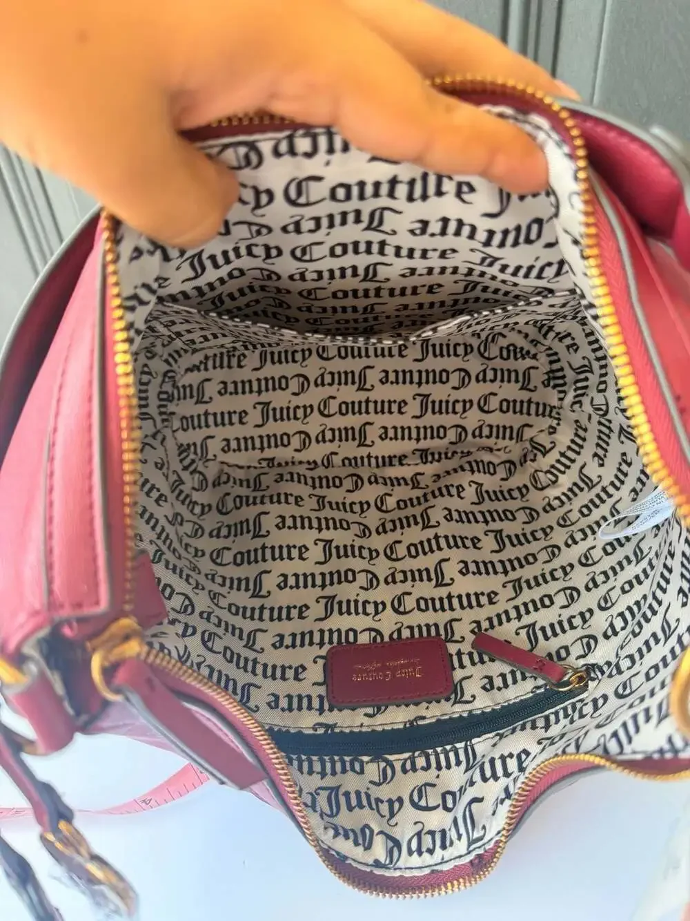 Juicy Couture In Her Juicy Era Hobo Bag in Cranberry